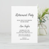 Minimalistische Uitnodiging voor Pensioenpartij (Staand voorkant)