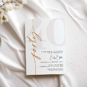 Minimalistische uitnodiging voor veertigste verjaa