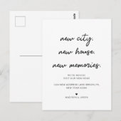 Minimalistische uitnodiging voor verhuizing naar n (Voorkant / Achterkant)