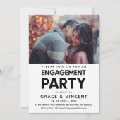 Minimalistische uitnodiging voor verlovingsfeest (Voorkant)