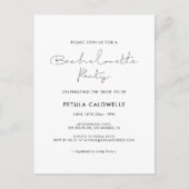 Minimalistische uitnodiging voor vrijgezellenfeest (Voorkant)