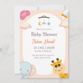 Minimalistische uitnodigingen voor Baby shower (Voorkant)