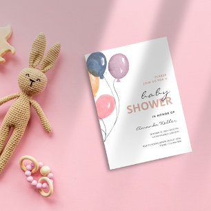 Minimalistische uitnodigingen voor Baby shower