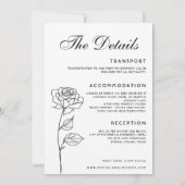 Minimalistische uitnodigingen voor tijdloze bloei (Achterkant)