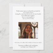 Minimalistische uitvaart aankondiging (Achterkant)