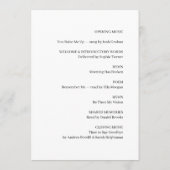 Minimalistische uitvaartdienst ontwerp programmakaart (Achterkant)