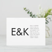 Minimalistische Ultra Moderne BOLD Monogram Bruilo Kaart (Staand voorkant)