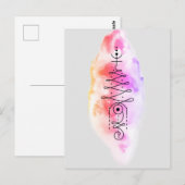 Minimalistische Unalome-doodle-regenboog Briefkaart (Voorkant / Achterkant)