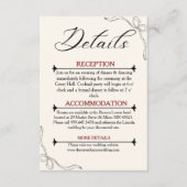 Minimalistische unieke huwelijksdetails informatiekaartje (Voorkant)