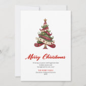 Minimalistische unieke kerstboom groet ontwerp feestdagenkaart (Voorkant)