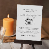 Minimalistische Unplugged Ceremony Sign-Sjabloon Kaart