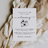 Minimalistische Unplugged Ceremony Sign-Sjabloon Kaart