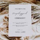 Minimalistische Unplugged Ceremony Wedding Sign, Kaart