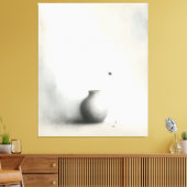 Minimalistische Vaas & Paardenbloem Canvas Afdruk (Insitu (Woonkamer))