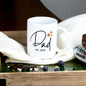 Minimalistische vader Est. Met Jaar Script Typogra Koffiemok