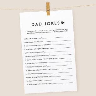 Minimalistische Vader Grappen Baby Shower Spelkaar