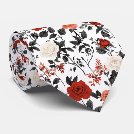 Minimalistische Vaderdag cadeau Roos Stropdas (Opgerold)