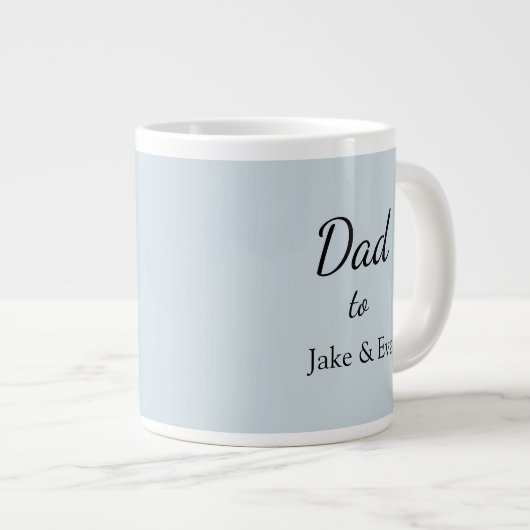 Minimalistische Vaderdag Coffee Mok | Kinder namen (Voorkant rechts)