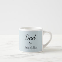 Minimalistische Vaderdag Espresso Mok | Kinder nam