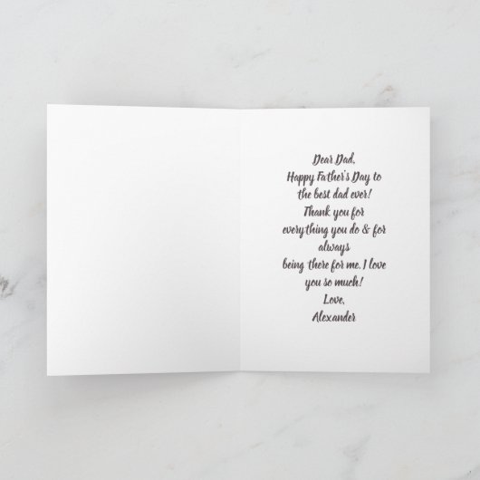 Minimalistische Vaderdag esthetisch ontwerp Kaart (Binnen)