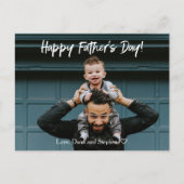 Minimalistische Vaderdag foto begroeting post Kaar Briefkaart (Voorkant)