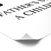 Minimalistische Vaderdag Held Foto Afdruk (Hoek)