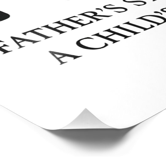 Minimalistische Vaderdag Held Foto Afdruk (Hoek)