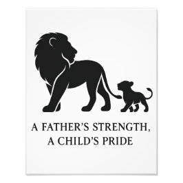 Minimalistische Vaderdag Held Foto Afdruk