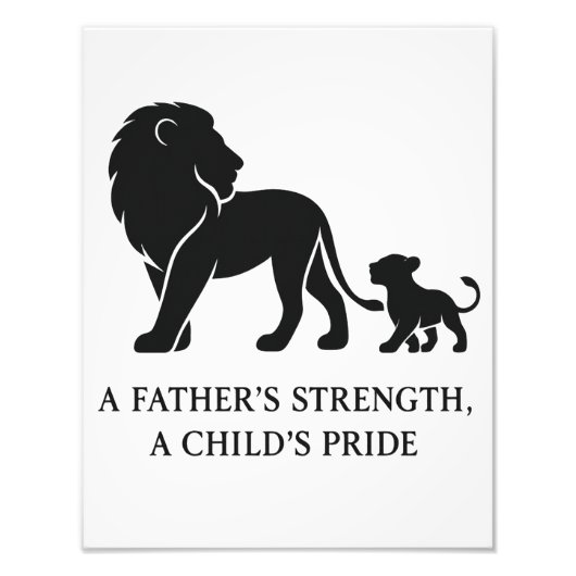 Minimalistische Vaderdag Held Foto Afdruk (Voorkant)