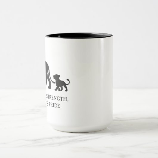 Minimalistische Vaderdag Held Mok (Midden)