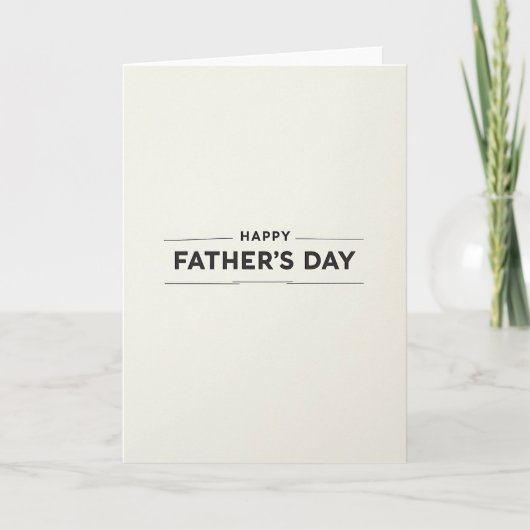 Minimalistische Vaderdag kaart zegje (Voorkant)