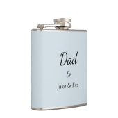 minimalistische Vaderdag pastelkolf | Kinder namen Heupfles (Rechts)