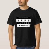 Minimalistische vaders cadeautjes voor hem als bes t-shirt (Voorkant)