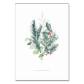 Minimalistische vakantie bruiloft Evergreen Branch Kaart (Voorkant)