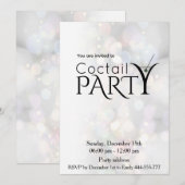 Minimalistische vakantie cocktail party corporate kaart (Voorkant / Achterkant)