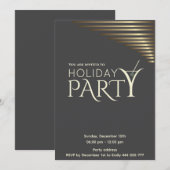 Minimalistische vakantie cocktail party corporate kaart (Voorkant / Achterkant)