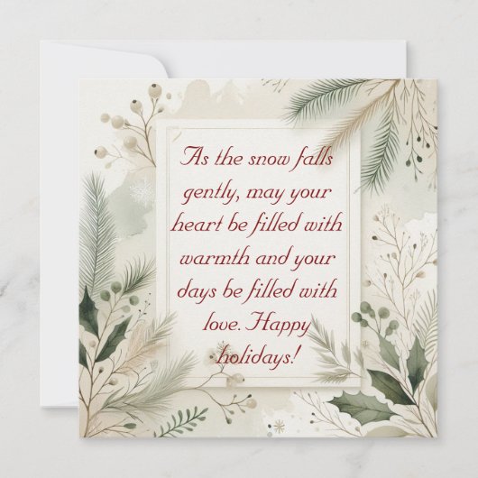 Minimalistische vakantie groet Kaart (Voorkant)