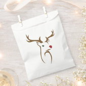Minimalistische vakantie herten lijn kunst bedankzakje (Geknipt)