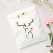 Minimalistische vakantie herten lijn kunst bedankzakje (Gezegeld)