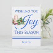 Minimalistische vakantie Kaart | Bedrijfsnaam toev (Staand voorkant)