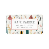 Minimalistische vakantie trendy eenvoudig label (Voorkant)