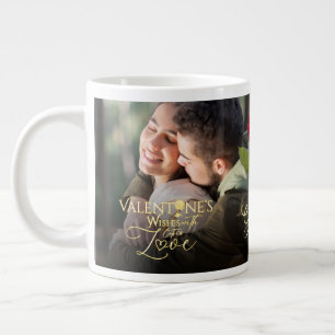 Minimalistische Valentijn moderne foto-calligrafie Grote Koffiekop