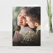 Minimalistische Valentijn moderne foto-calligrafie Kaart (Voorkant)