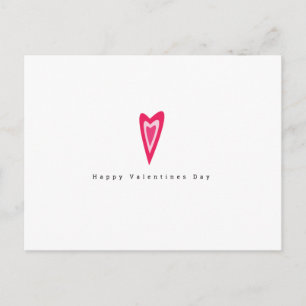 Minimalistische Valentijnsdag Eenvoudige Drievoudi Briefkaart