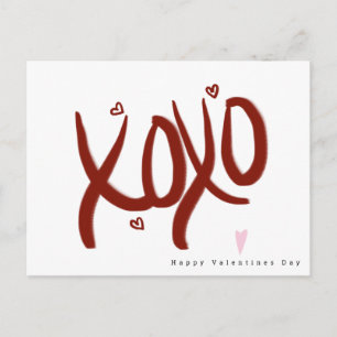 Minimalistische Valentijnsdag Hand Lettering Harte Briefkaart
