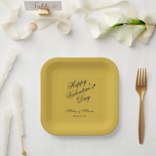 Minimalistische Valentijnsdag Liefde Thema Papieren Bordje