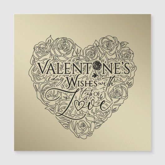 Minimalistische Valentijnsdag Lijnkunst (Voorkant)