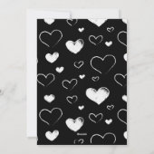 Minimalistische Valentijnsdag paar 2 foto rood Feestdagenkaart (Achterkant)