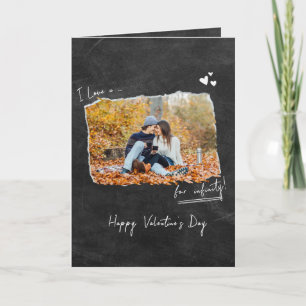 Minimalistische Valentijnsdag Paar Liefde Foto Zwa Kaart