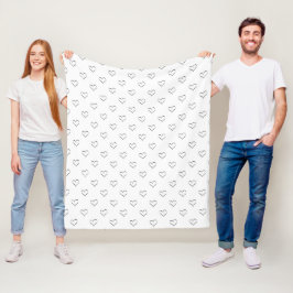 Minimalistische Valentijnse voorwaarden Fleece Deken